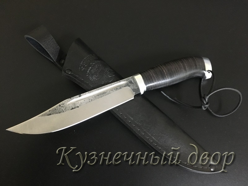 Нож "Варан"  сталь-40Х10С2М, рукоять-дюраль, наборная кожа.
