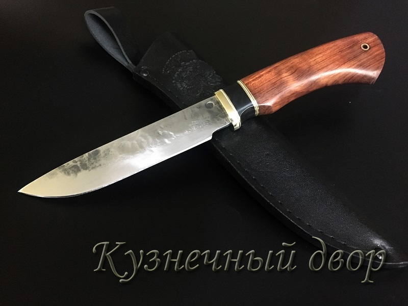 Нож "Ягуар" сталь- 9ХС, рукоять- латунь, граб.
