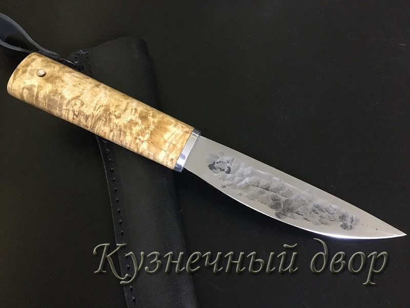 Нож "Якутский", сталь- 95Х18 кованая, рукоять- карельская береза. 