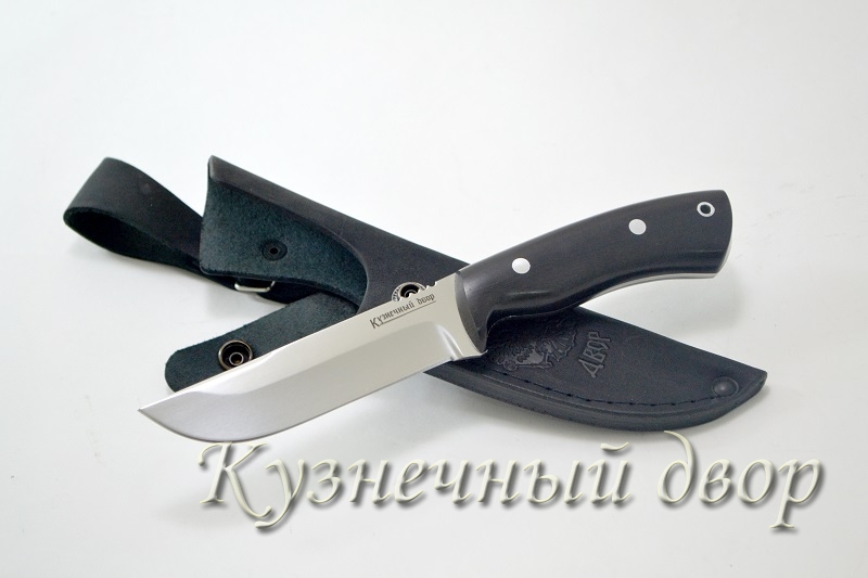 Нож "Овод" цельнометаллический, сталь- D2, рукоять-черный граб.