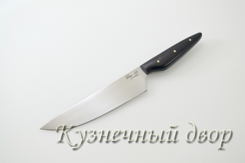 Нож "Шеф-170" цельнометаллический, сталь-50Х14МФ, рукоять- черный граб. 