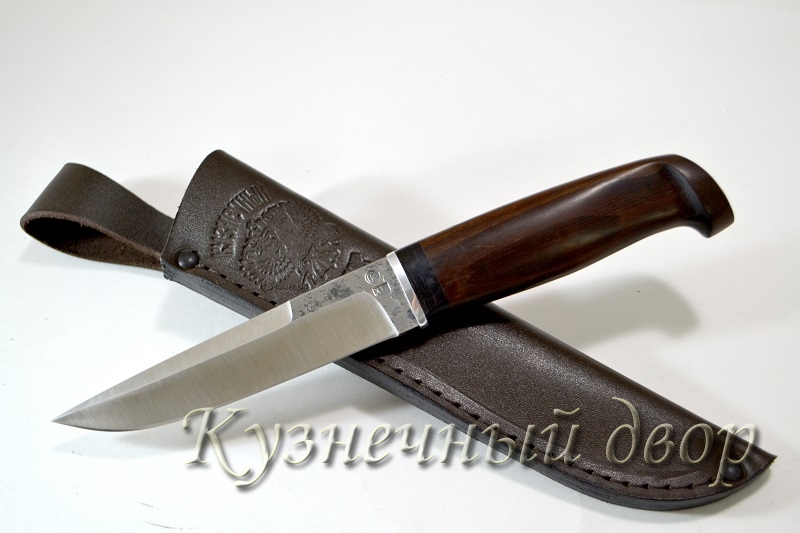 Нож  "Финский" сталь -Х12МФ кованая, рукоять- коричневый граб.
