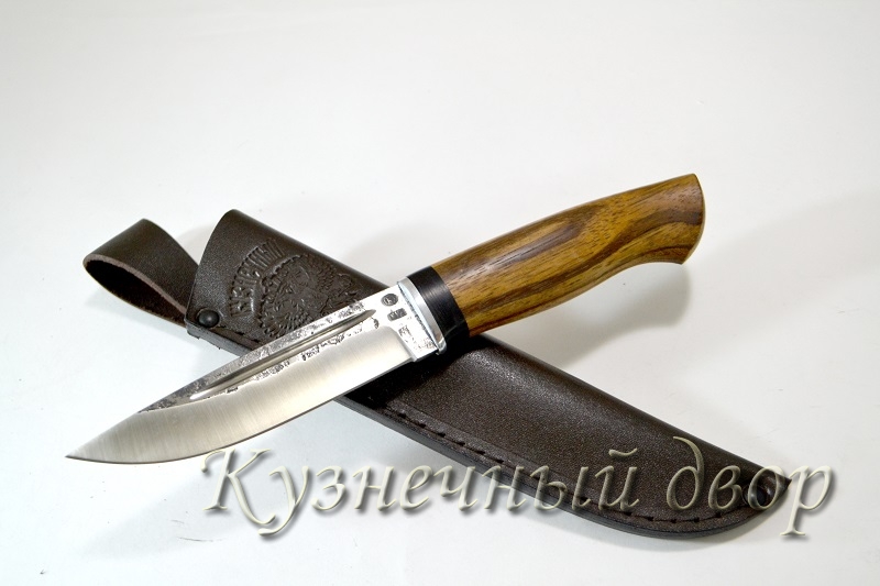 Нож  "Бекас" сталь -Х12МФ кованая, рукоять- зебрано.