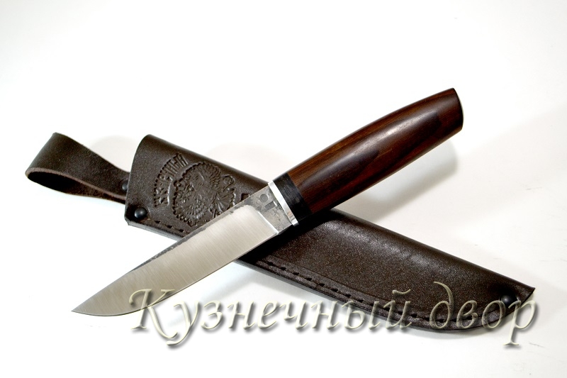 Нож  "Грибник" сталь -Х12МФ кованая, рукоять- коричневый граб.