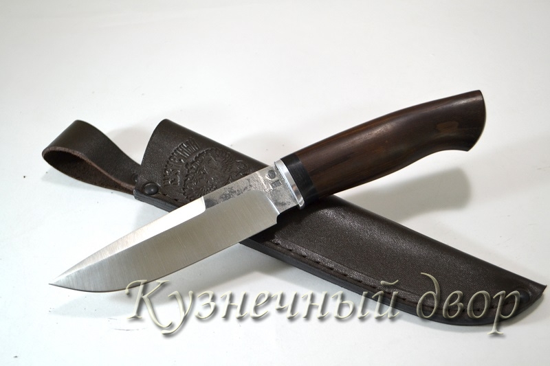 Нож  "Барс" сталь -Х12МФ кованая, рукоять- коричневый граб. 