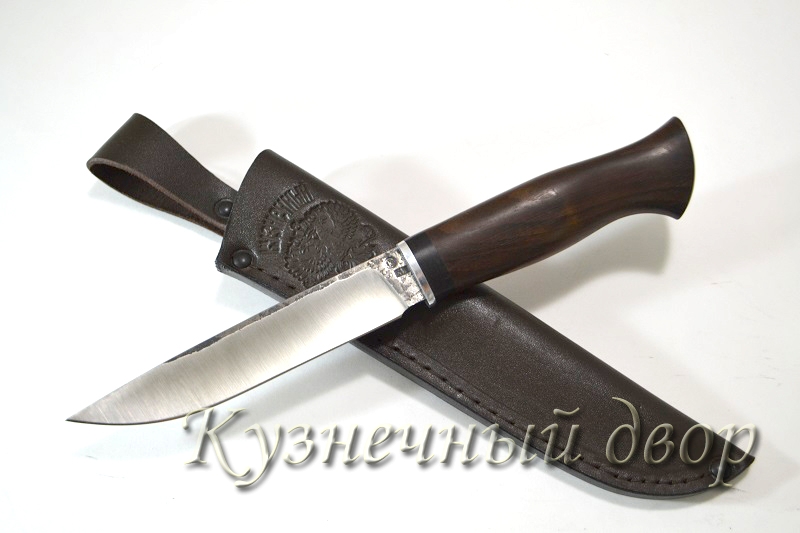 Нож  "Соболь" сталь -Х12МФ кованая, рукоять- коричневый граб.
