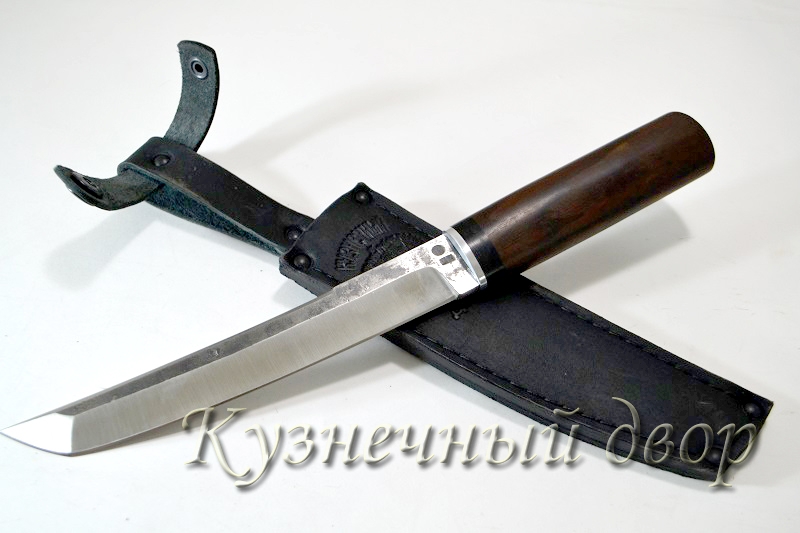 Нож  "Танто" сталь -Х12МФ кованая, рукоять- коричневый граб.