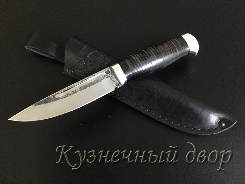 Нож "Бекас", сталь-40Х10С2М, рукоять-дюраль, наборная кожа.