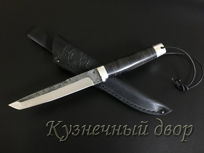 Нож "Танто"  сталь-40Х10С2М, рукоять-дюраль, наборная кожа. 