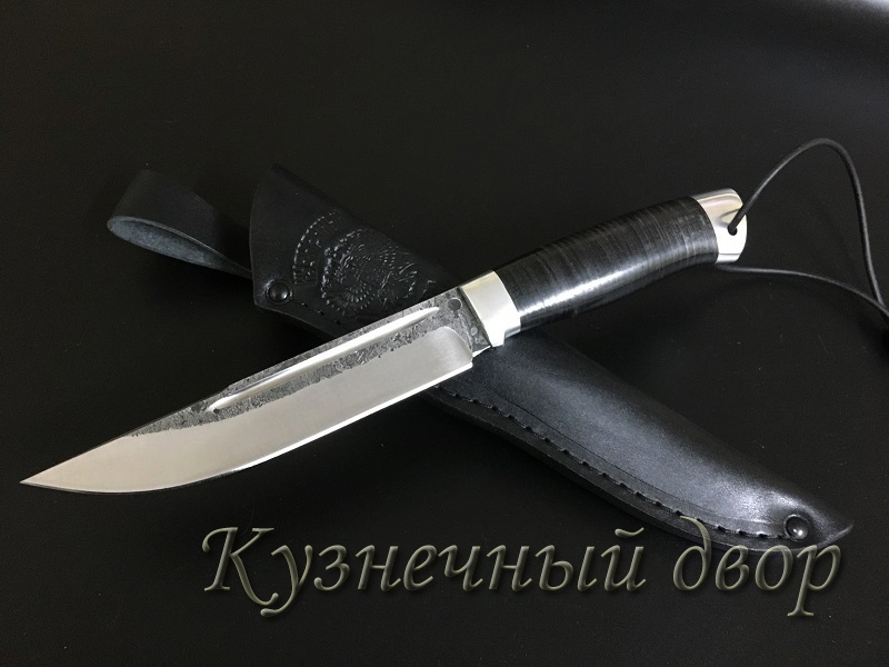 Нож "Егерь"  сталь-40Х10С2М, рукоять-дюраль, наборная кожа.  