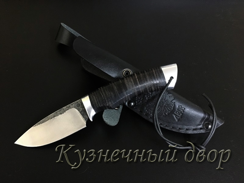 Нож "Филин" сталь-40Х10С2М, рукоять-дюраль, наборная кожа. 
