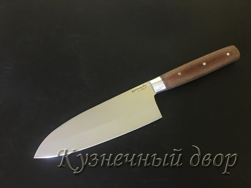 Нож "Сантоку"  цельнометаллический,  сталь-95Х18 , рукоять- дюраль, текстолит.