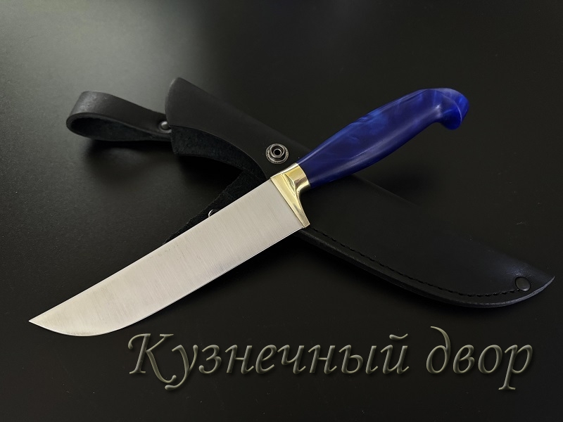 Пчак-150. Сталь-50Х14МФ.  Рукоять-латунь, акрил.