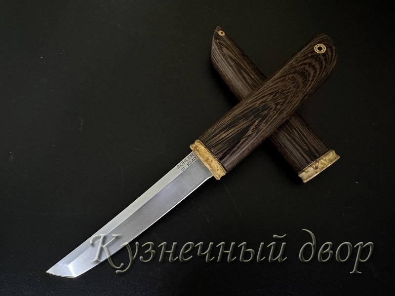 Нож  "Танто"  сталь- BOHLER К 340, рукоять и ножны-венге, мозаичные пины.
