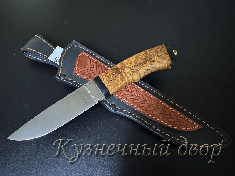 Нож "Бекас", сталь-ELMAX, рукоять-карельская береза.