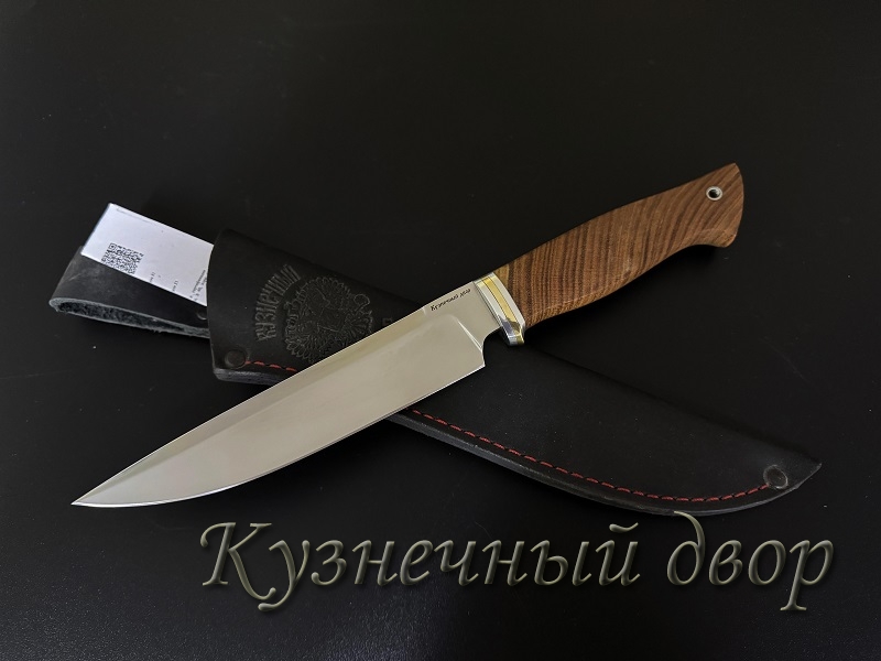 Нож "Путник", сталь-95Х18 кованая, рукоять-мельхиор, амазакуя.