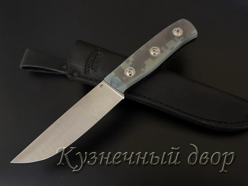   Нож "Бекас"  цельнометаллический,  сталь- D2, рукоять c накладками из искусственного материала.