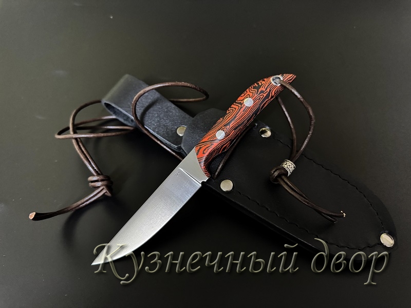   Нож "Шейный" цельнометаллический,  сталь- D2, рукоять c накладками из акрила.
