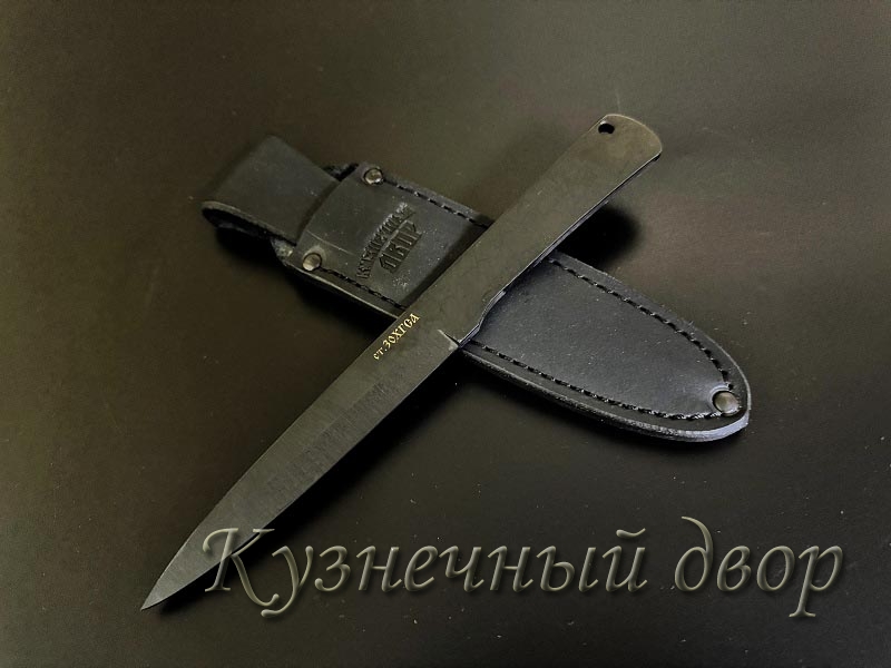 Нож "Ворон" с оксидированным покрытием. Сталь 30ХГСА.