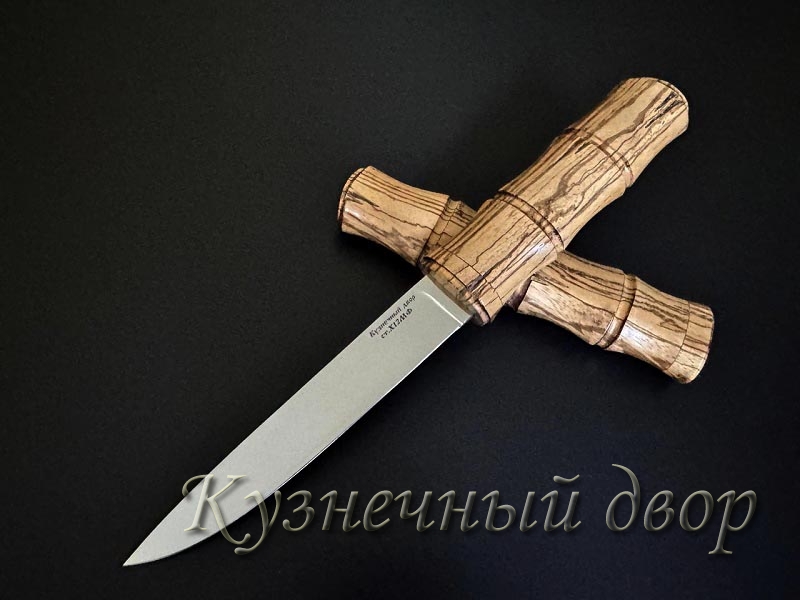 Нож  "Бамбук". Сталь -Х12МФ кованая. Рукоять и ножны из натурального дерева. 