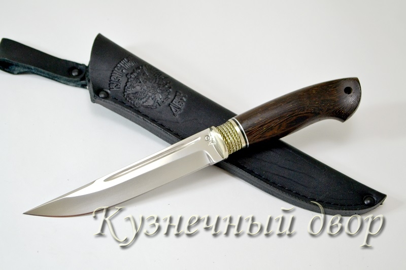 Нож "Игла" сталь -Х12МФ кованая, рукоять- мельхиор, венге.