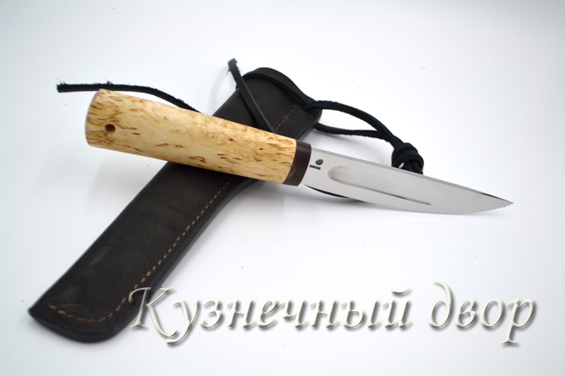 Нож "Якутский-150" сталь Х12МФ кованая, рукоять- карельская береза.