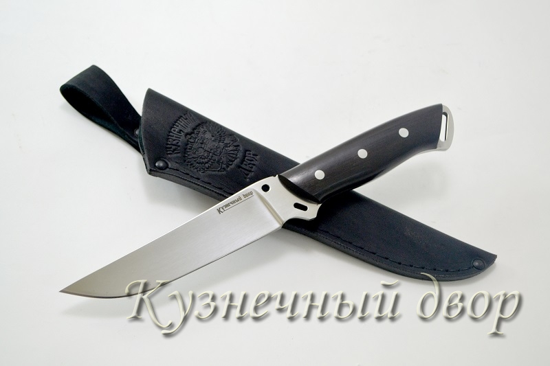 Нож "Тайга" цельнометаллический, сталь- D2, рукоять-черный граб.